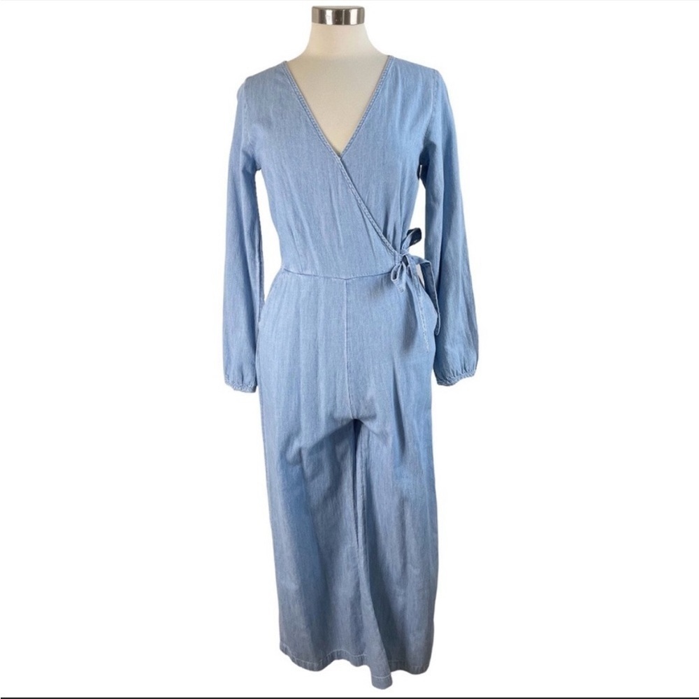 OLD NAVY NWT Chambray Wrap Jumpsuit sz Small Tall - Picture 7 of 7